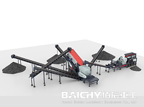 Mobile jaw & impact crushing plant with vibrating screen