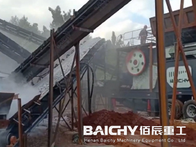 200t/h Mobile jaw and impact crushing plant