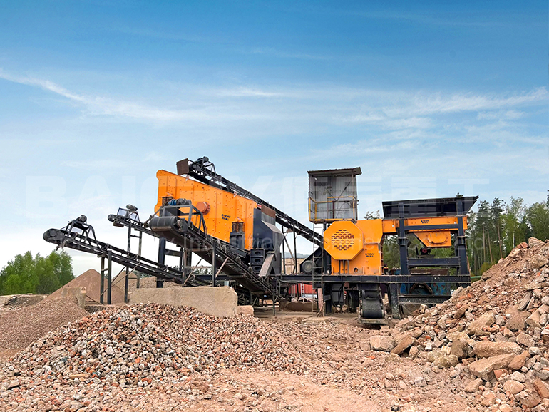 80-100tph Construction Waste Crushing Production Line in Russia