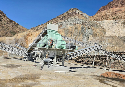 2PC1000x1200 dual-rotor hammer crusher working at Saudi limestone quarry site