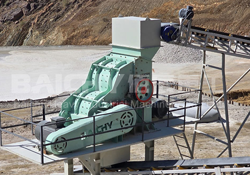 Limestone fines output from 2PC1000x1200 crusher showing &le;3mm particle size distribution