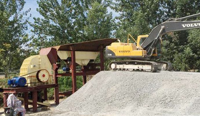 Production line diagram of PCZ heavy hammer crusher