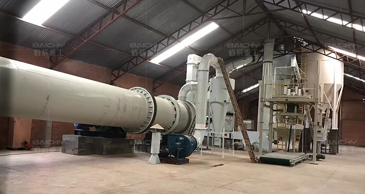 130 Grinding milling equipment + 1500X12000 mm Rotary dryer to Bolivia