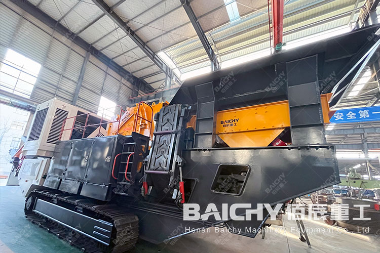 Baichy-introduced-a-new-electric-YMC-heavy-track-jaw-crusher