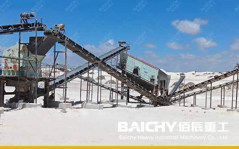 100tph gravel crushing plant