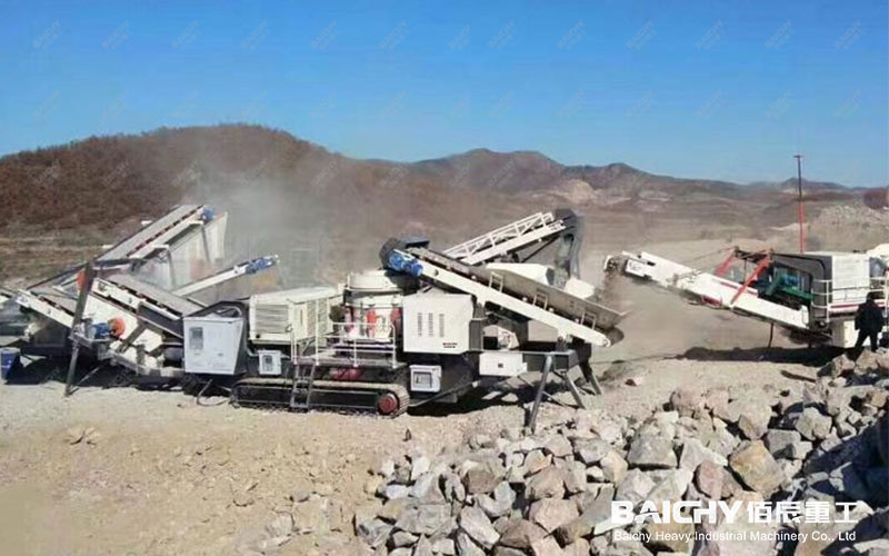 Limestone Tracked Crushing Station Customer Site