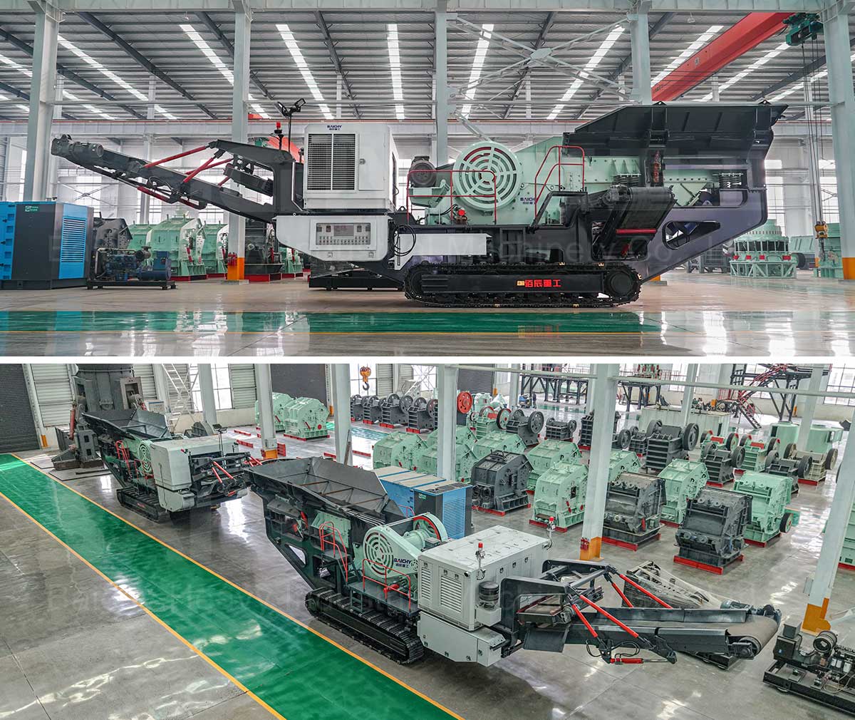 YMC120 Crawler Jaw Crusher in workshop