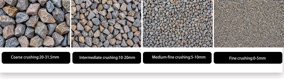 Display of Finished Crushed Granite Products
