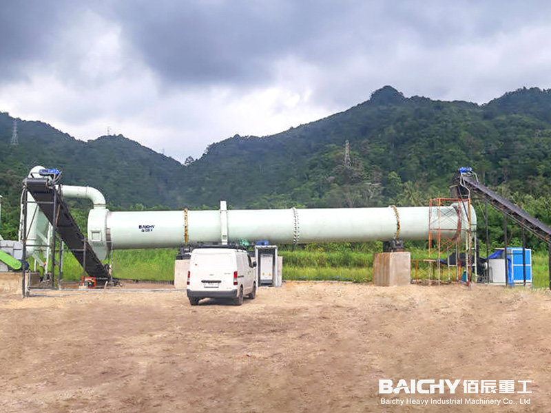1x10m Single Drum Wood Chips Dryer In Philippines
