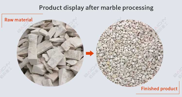 What is the use of breaking marble into stones? What are the marble crushers?