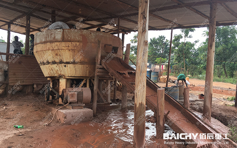 Gold grinding machine customer site 