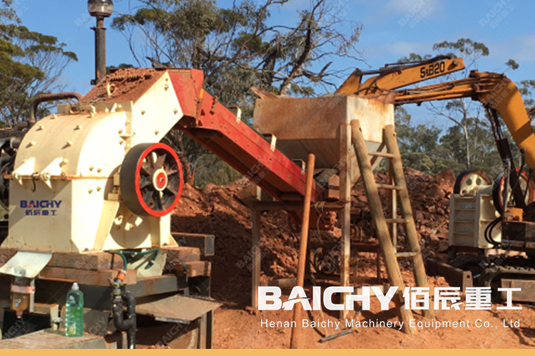 PC hammer crusher customer site