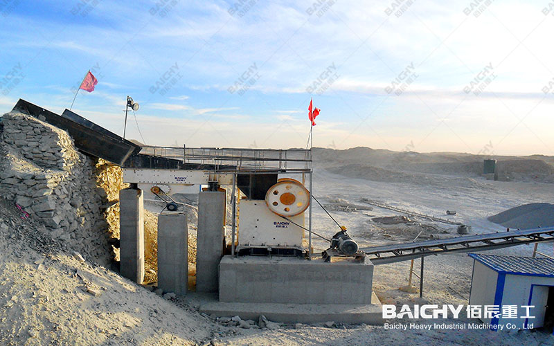 PE500x750 jaw crusher crushing site