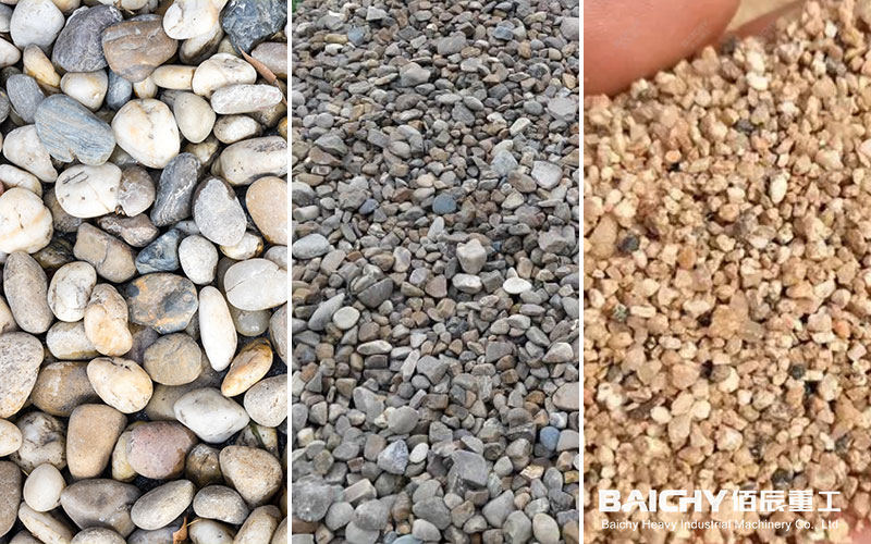 River stone crushing