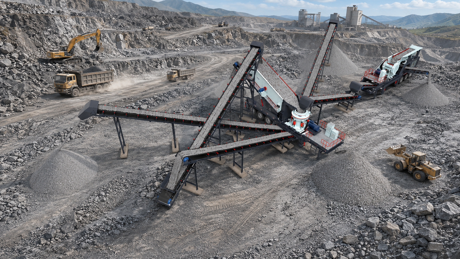 80–150 tph Mobile Jaw + HP300 Multi-Cylinder Hydraulic Cone Crusher Unit