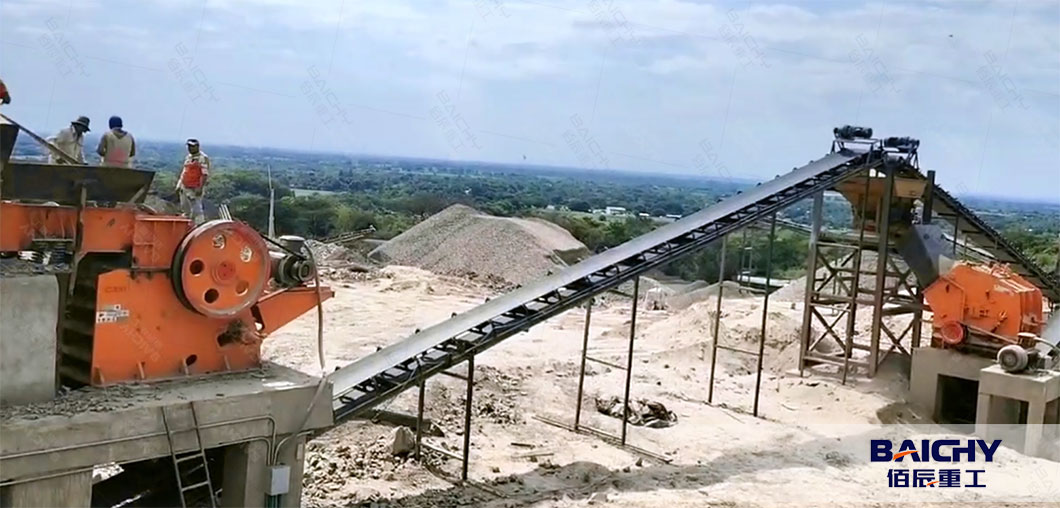 Crushing production line at a customer site in Chile