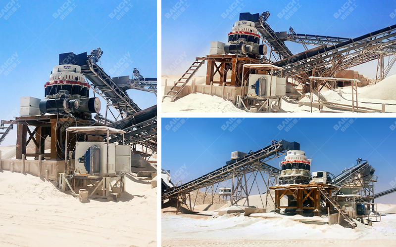 Simons cone crusher site for a Saudi Arabian client