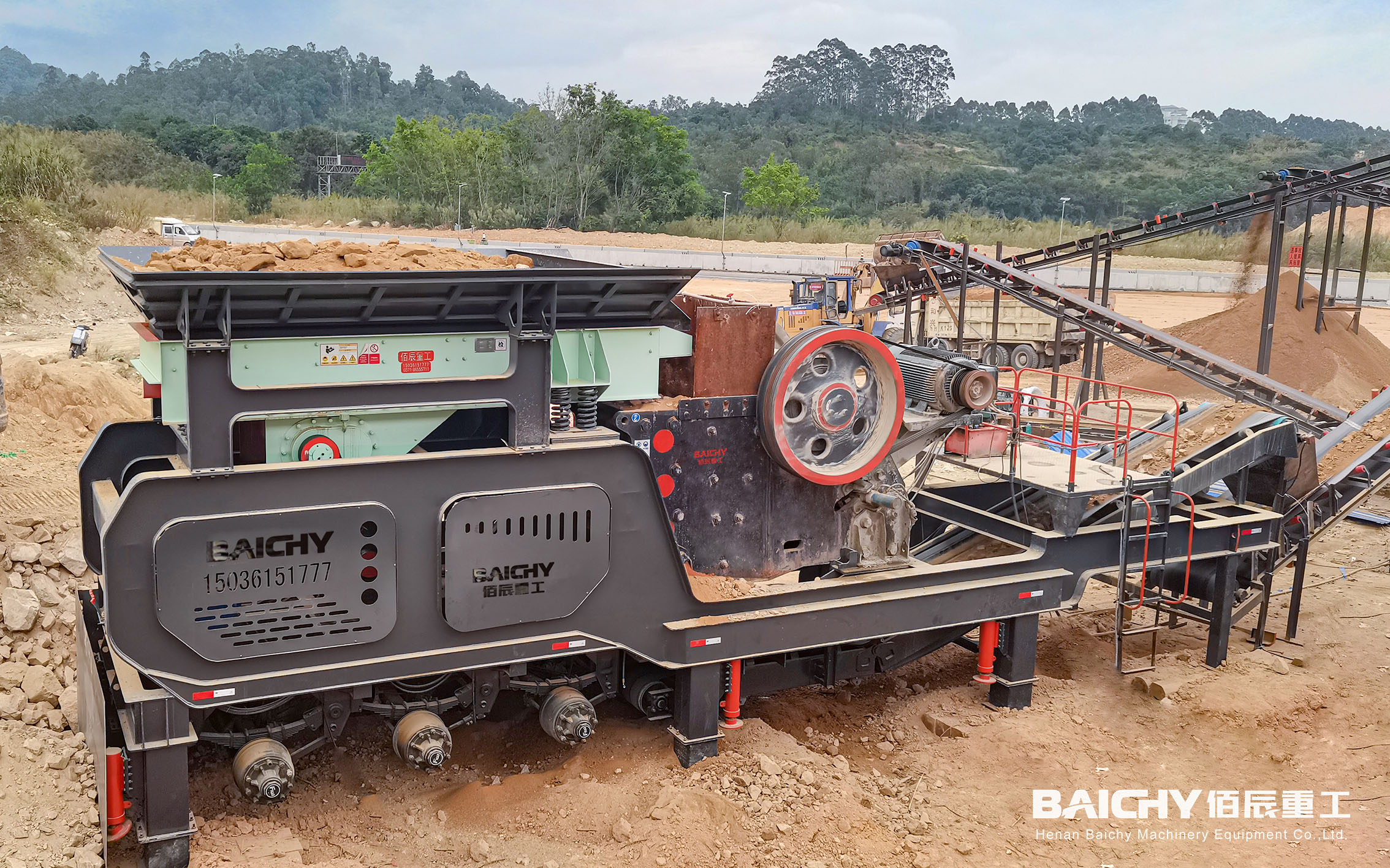 150-200 TPH Mobile Jaw Crusher Plant