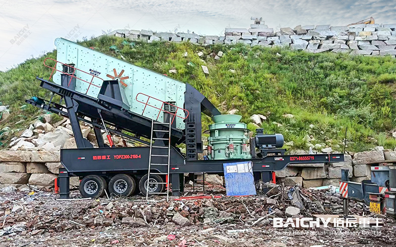 100-150 TPH mobile cone crushing station