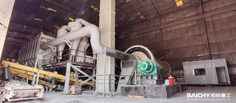 Saudi Arabia Ball Mill (2.4 x 8m) and TS500 Air Classifier — 15–20 tons per hour