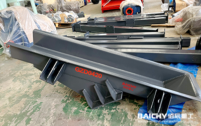 Construction site drawing of vibrating feeder