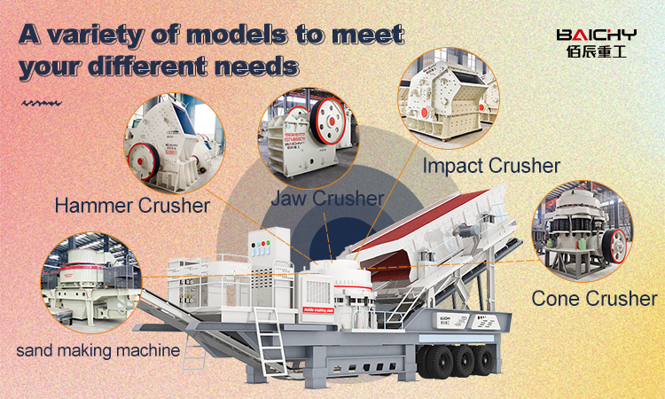 Baichy Tire Type Mobile Jaw & Impact & Cone Crusher - Stone Crushing Plant