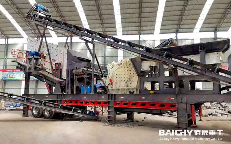 Mobile Stone Crusher Which Can Produce 40mm, 70 mm, 90mm Stones For Road Base Layer