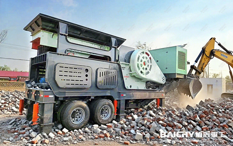 Turning Construction Waste Into Treasure: Mobile Jaw Crusher Recycled Aggregate Production Line, Recycling Rate 95%