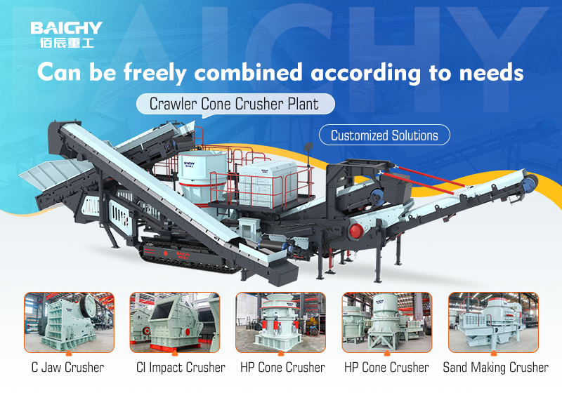 Crawler-mounted mobile crushing plant