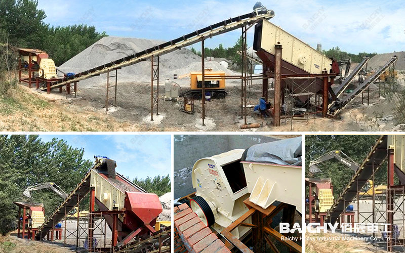 Customer site of a heavy-duty hammer crusher