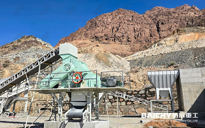 Double-stage hammer crusher customer site
