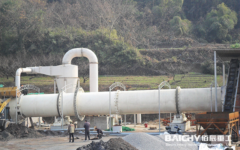 Actual shot of Malaysias tin ore drying production line