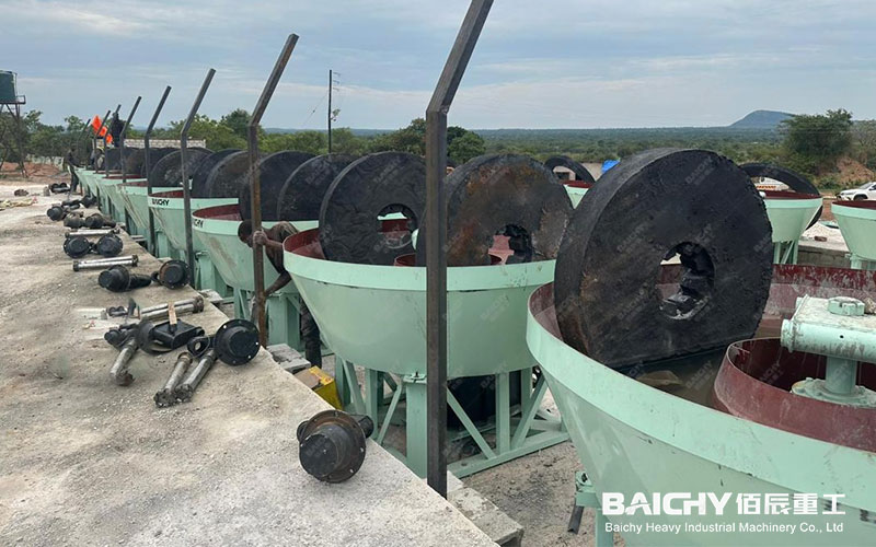 Gold grinding machine customer site