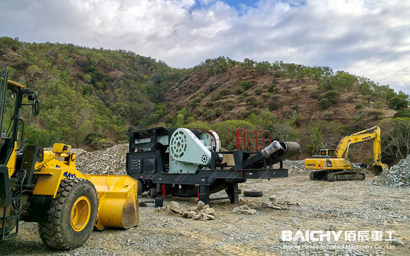 Timor-Leste 69 mobile jaw crusher station site