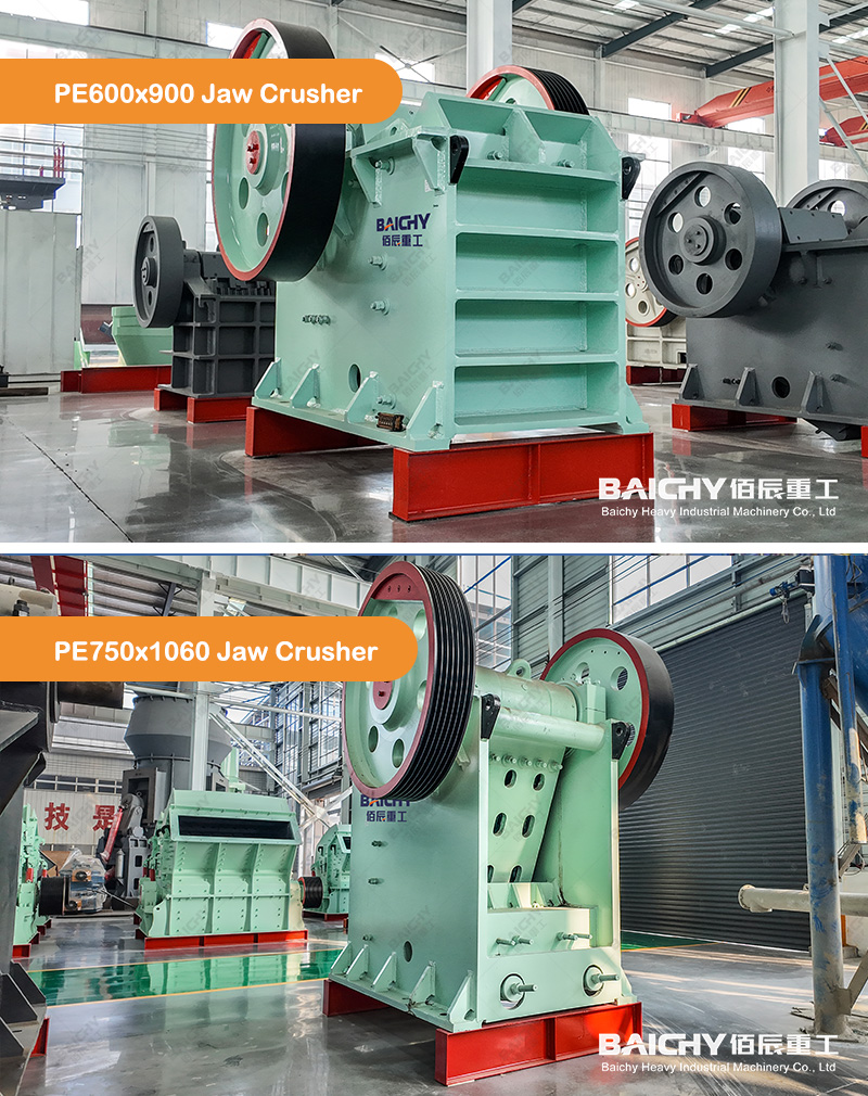 PE600x900 and PE750x1060 Jaw Crusher
