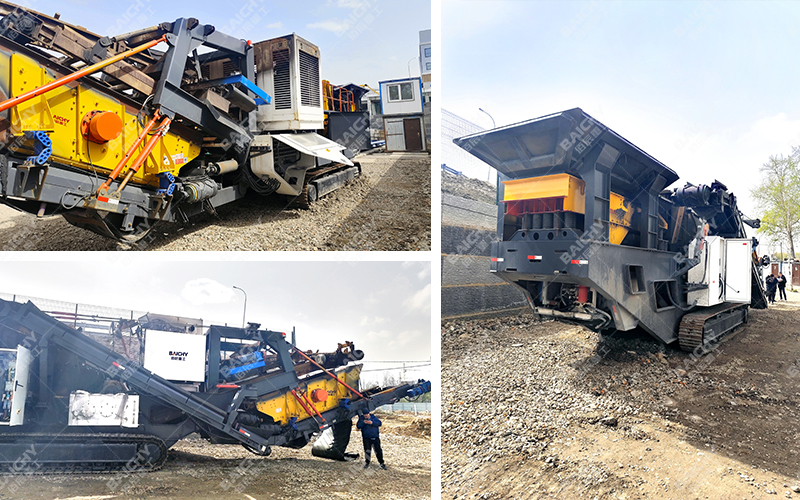 Crawler Jaw Crusher on Site