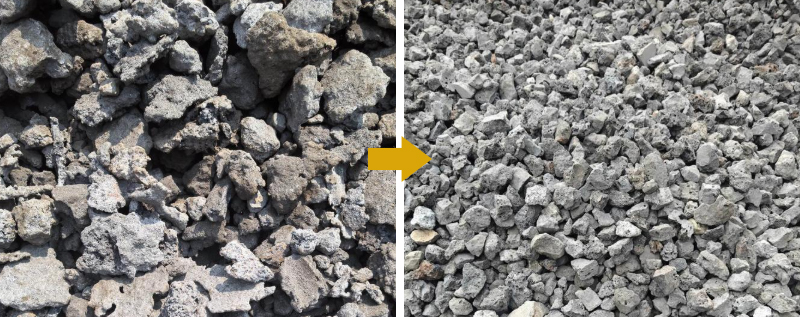 vanadium-iron slag crushiing
