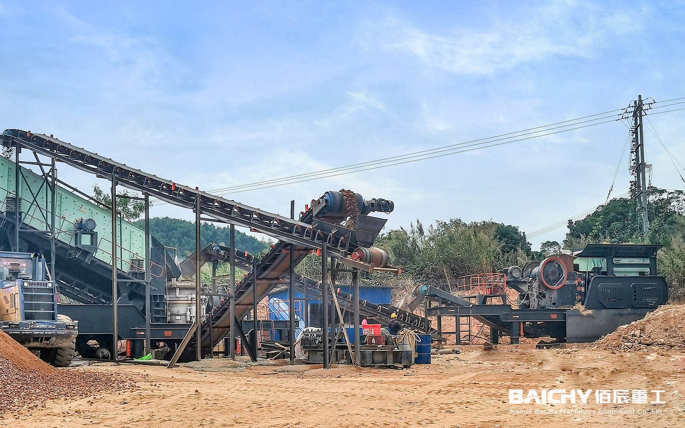Guangdong 150 t/h Mobile Granite Crushing Production Line