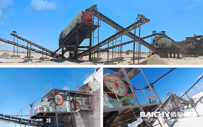 C106 jaw crusher granite Crushing site