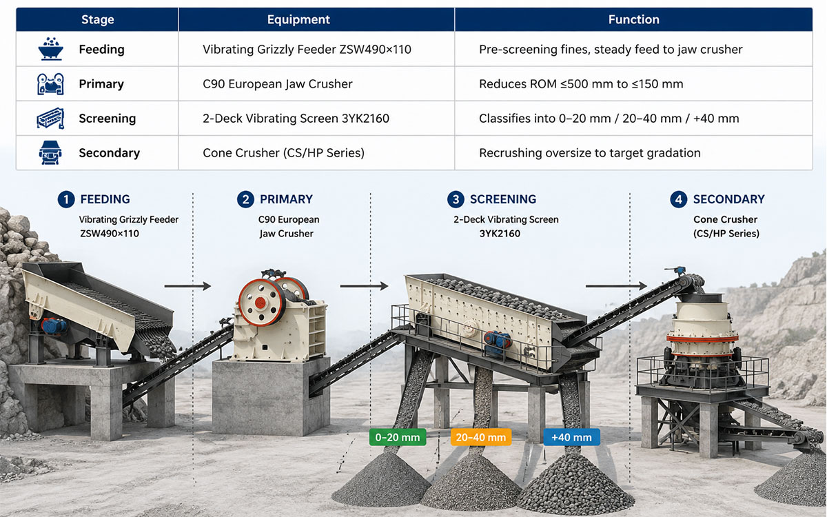 C90 European Jaw Crusher Powers Large Fixed Crushing Plant in the Philippines