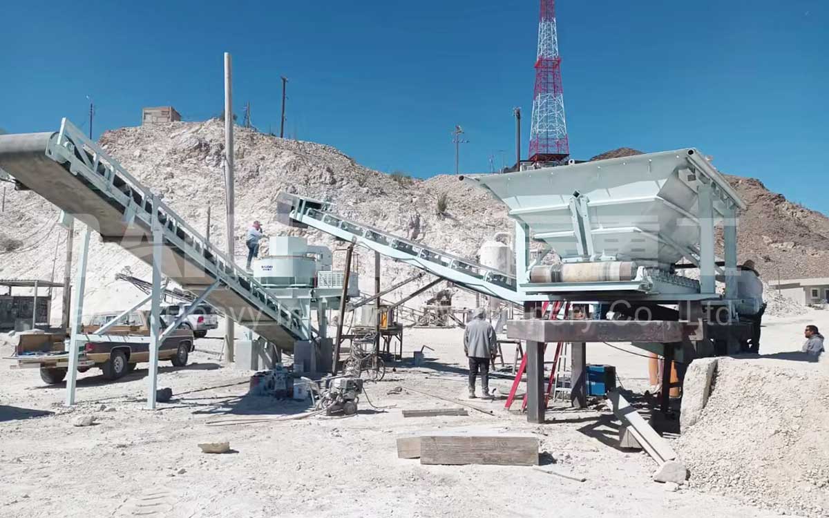 Sand-making production line site in Mexico