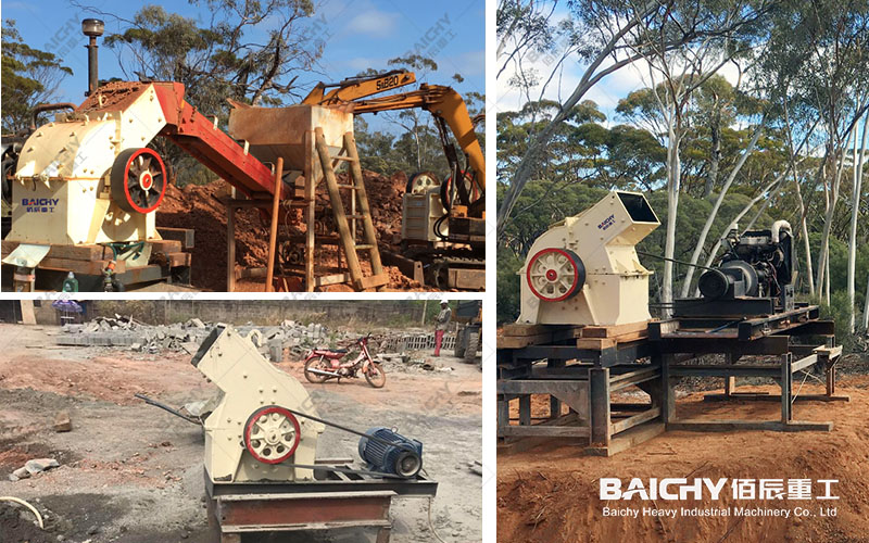 Hammer crusher customer site