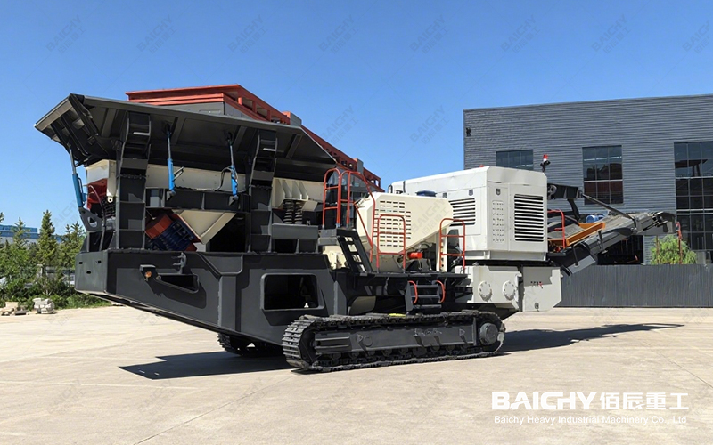 tracked mobile jaw crushing station