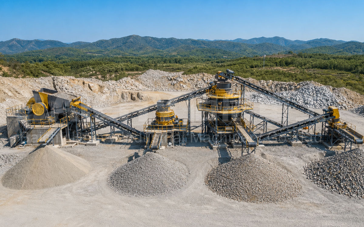Configuration of Rock Crushing and Screening Production Line
