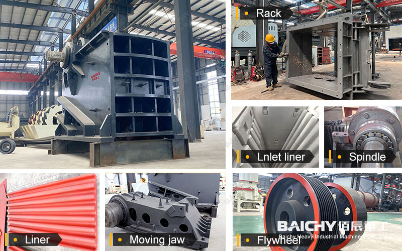 Display of PE750x1060 Jaw Crusher Spare Parts Diagrams