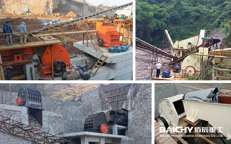 Customer site featuring a heavy-duty hammer crusher