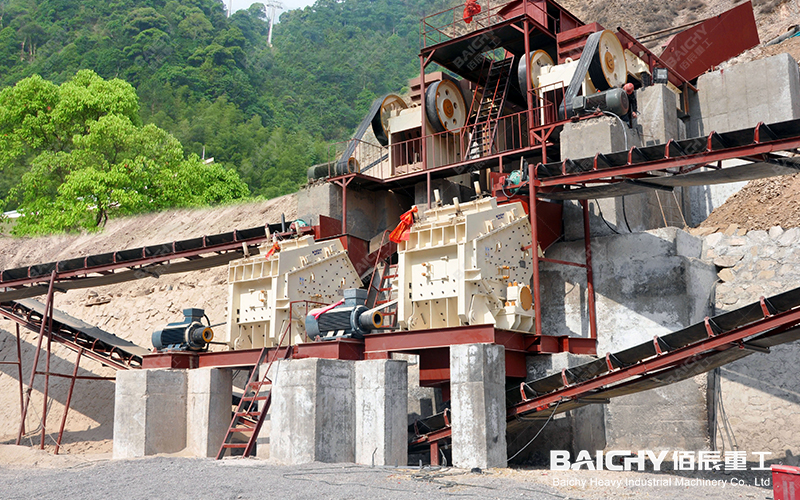 Limestone crushing production line