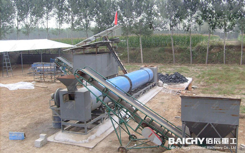 Rotary sawdust dryer