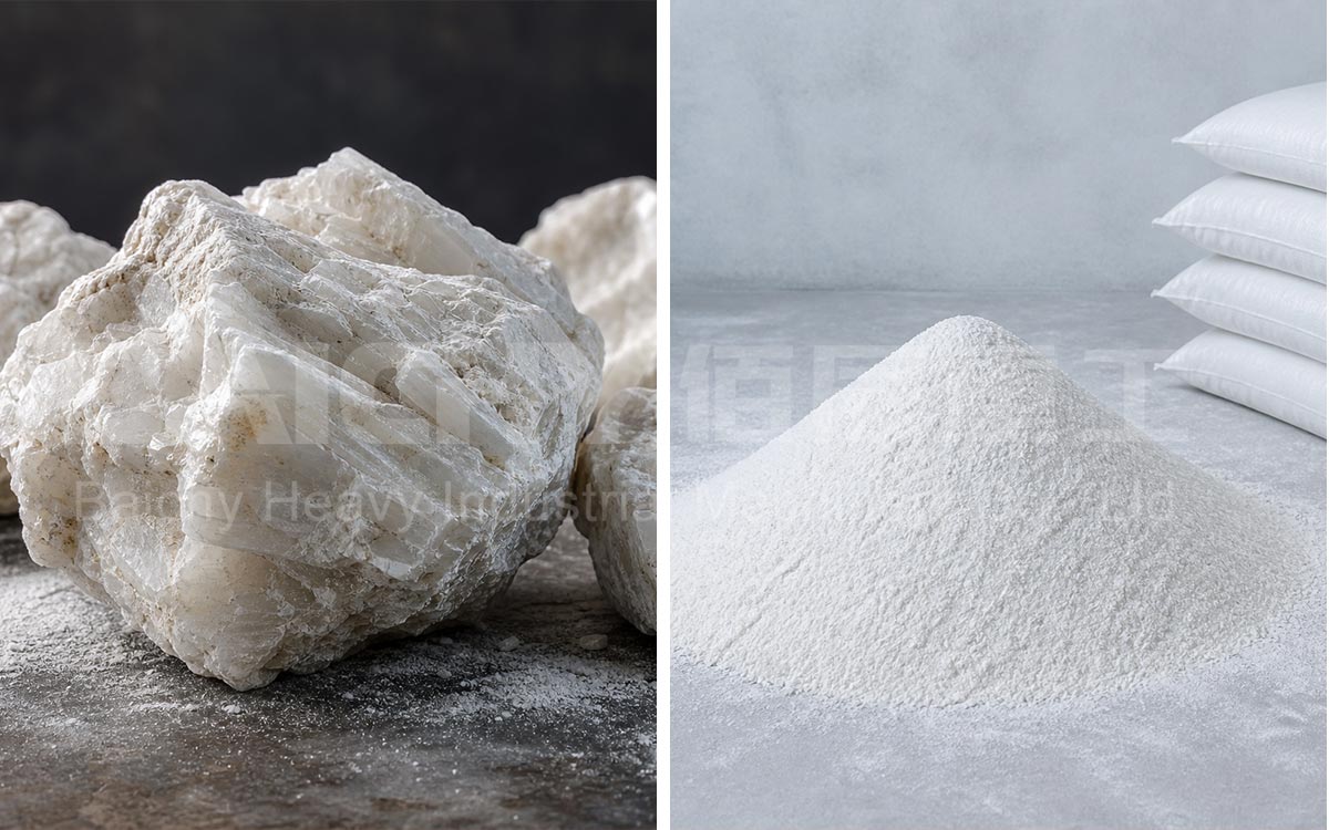 Display of Finished Ground Barite Products