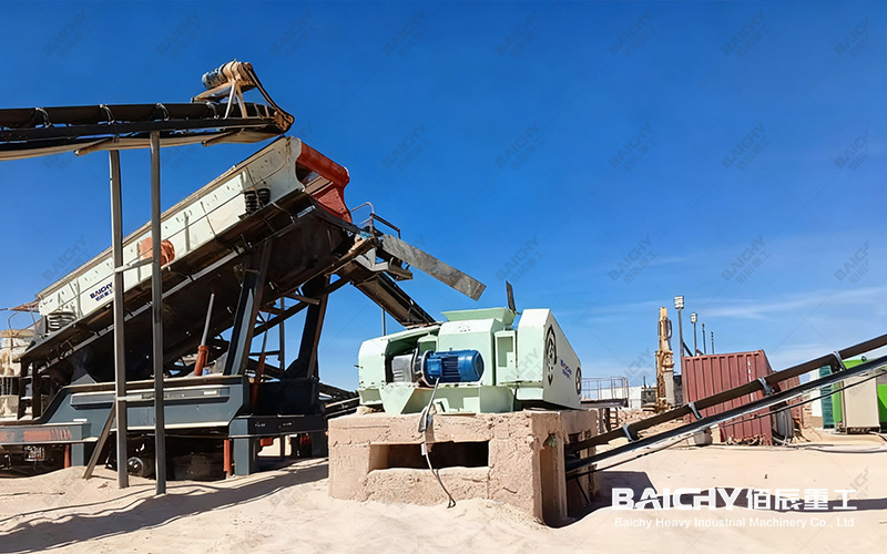 Customer site for a double-roll crusher